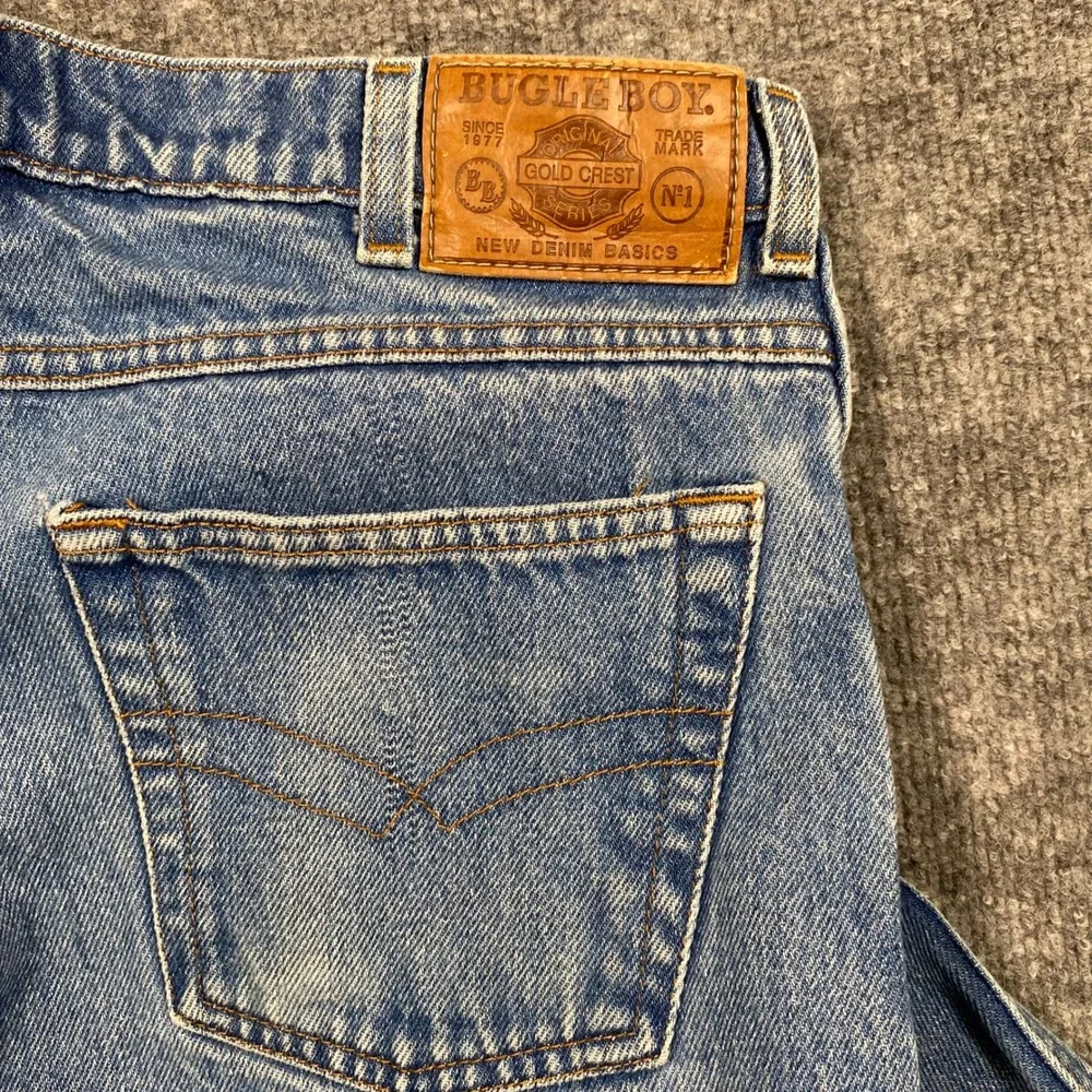 Bugle‎ Boy Gold Crest Series Mens Blue Straight Leg Jeans *32x32 Wash Vintage